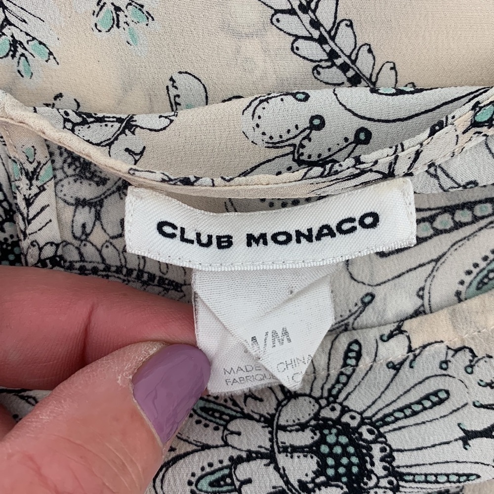 Club Monaco Blouse Women’s Size Medium - Picture 3 of 6